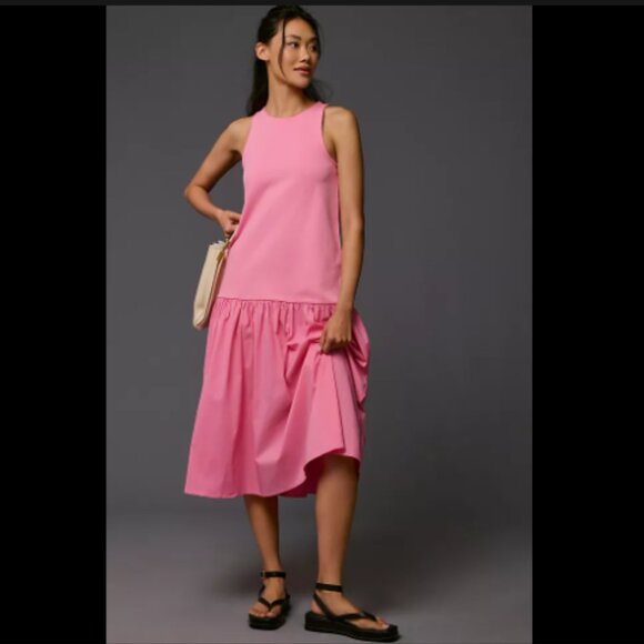 Brand New Maeve Pink Sleeveless Flounce Dress - Picture 8 of 8